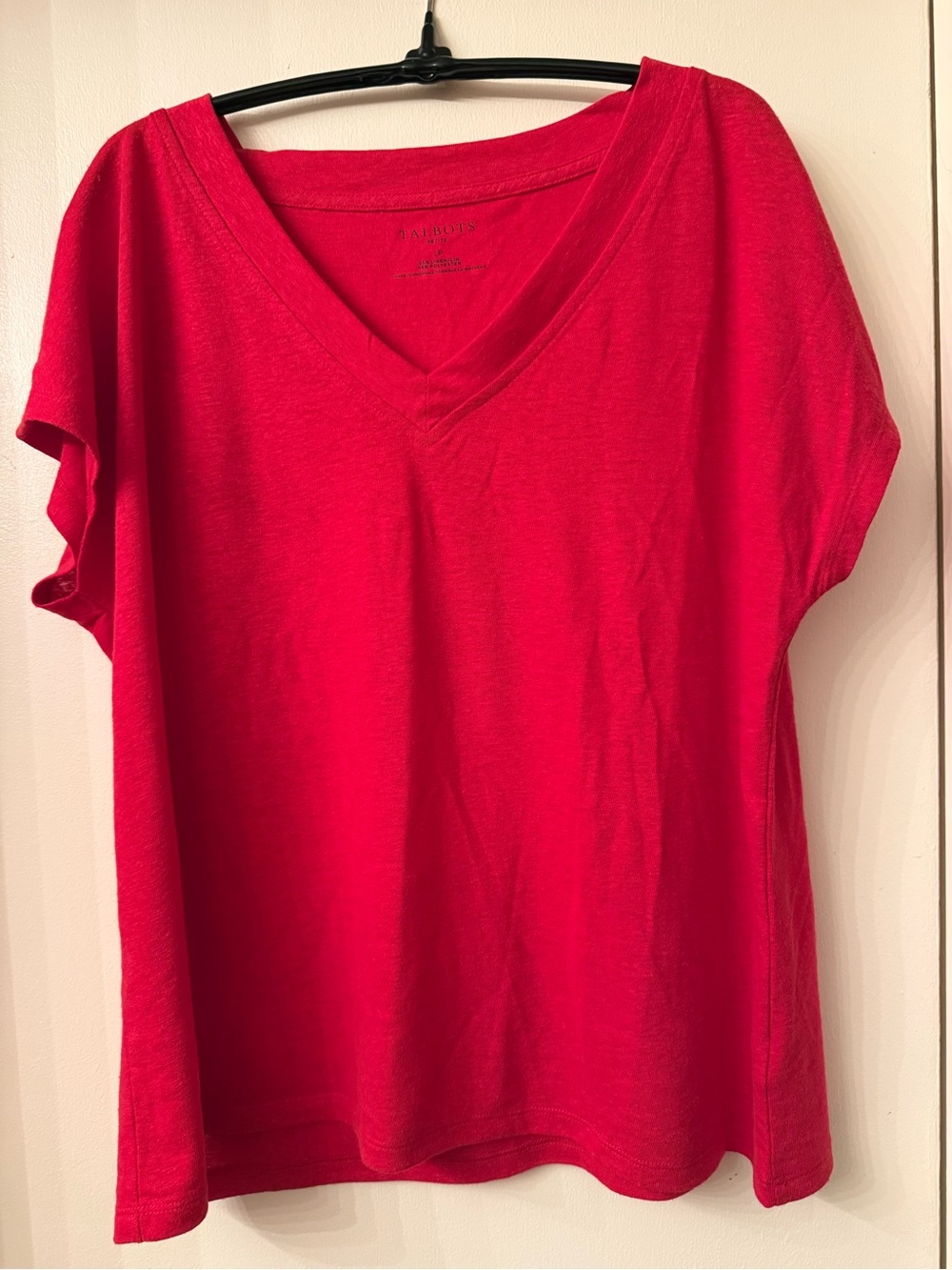 Talbots Red New V-Neck Women's Top